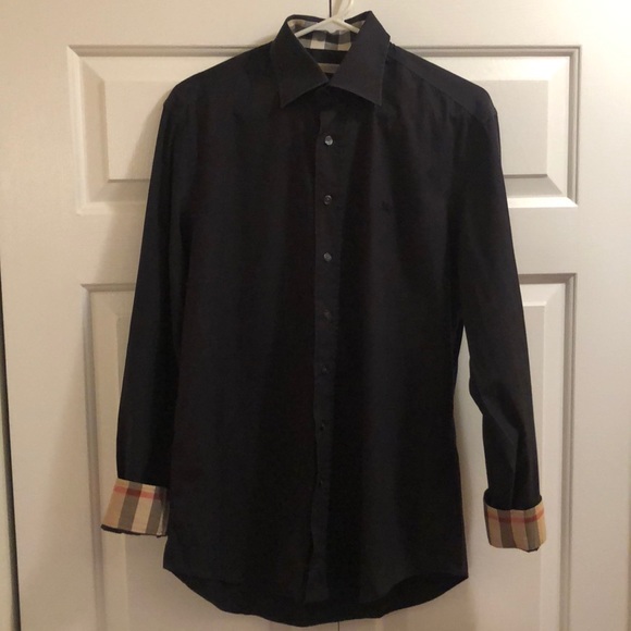 black burberry button up